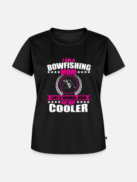 Bogenfischender Mama - Frauen Premium Bio T-Shirt - Schwarz