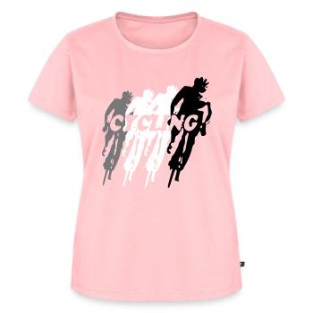 Cycling - Women's Premium Organic T-shirt - rose - Front - AI Model Female 172 dark (172cm)