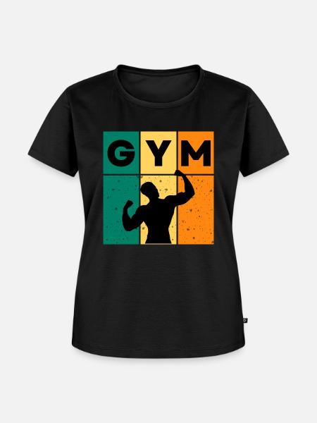 Retro Gym - Frauen Premium Bio T-Shirt - Schwarz