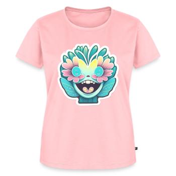 Frühling und die lachenden Gesichter - Frauen Premium Bio T-Shirt - Rosa - Vorne - AI Model Female 172 dark (172cm)