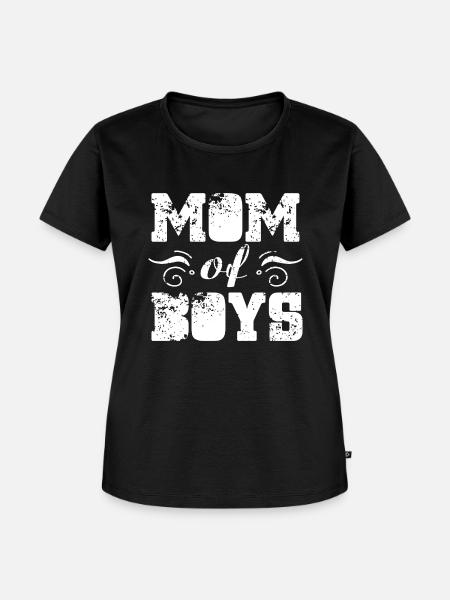 Mutter des Jungen-Shirts - Frauen Premium Bio T-Shirt - Schwarz