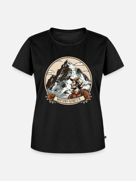 Bergsteiger - Frauen Premium Bio T-Shirt - Schwarz