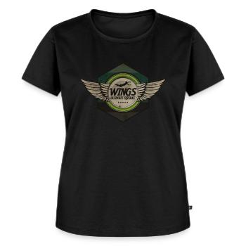 Wings Ultimate Frisbee - T-shirt Premium bio Femme - noir - Devant - Selfina (174cm)