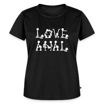 Love Anal - T-shirt Premium bio Femme - noir - Devant - Selfina (174cm)