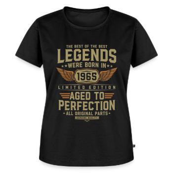 Vintage 1965 Born Legends Birthday Gift - Women's Premium Organic T-shirt - black - Front - Selfina (174cm)