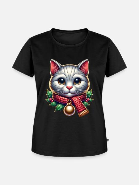 Katze - Frauen Premium Bio T-Shirt - Schwarz