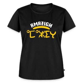 Amazigh Berbère Imazighen Rif Kabylie Chleuh Maroc - T-shirt Premium bio Femme - noir - Devant - Selfina (174cm)