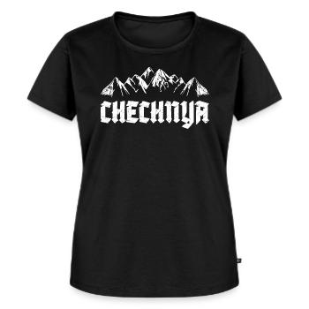 Chechnya Tschetschenien Tschetschene - Frauen Premium Bio T-Shirt - Schwarz - Vorne - Selfina (174cm)