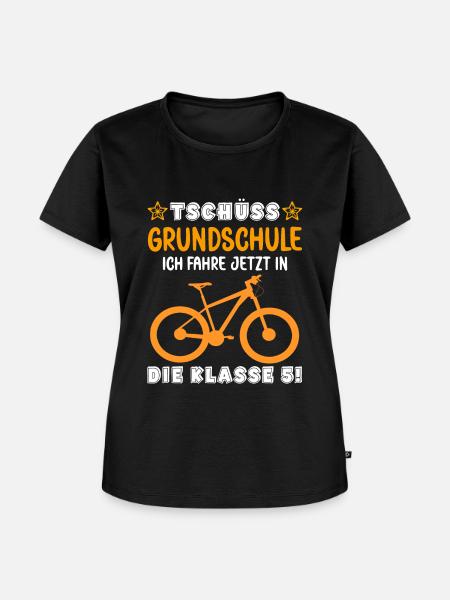 Und Tschüss Grudschule ich fahre in die 5 Klasse - Frauen Premium Bio T-Shirt - Schwarz