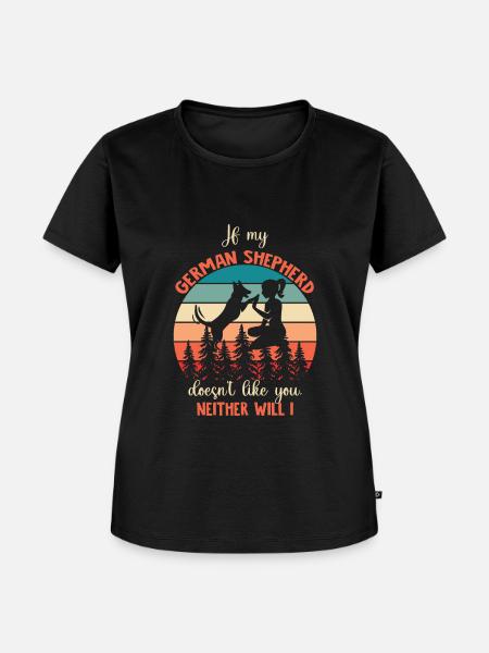 Deutscher Schäferhund Spruch - Frauen Premium Bio T-Shirt - Schwarz