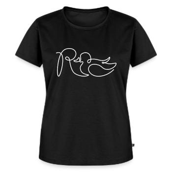 Rente Ente - Rentnerin Ruhestand Pension - Frauen Premium Bio T-Shirt - Schwarz - Vorne - Selfina (174cm)