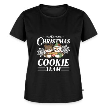 Weihnachten Kekse Backen Team Lustig - Frauen Premium Bio T-Shirt - Schwarz - Vorne - Selfina (174cm)