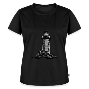 Leuchtturm - Frauen Premium Bio T-Shirt - Schwarz - Vorne - Selfina (174cm)
