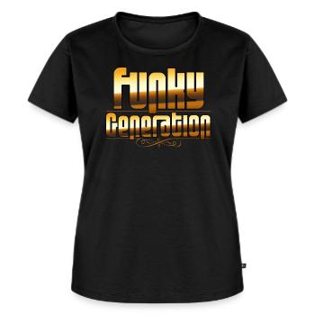 Funky Génération - T-shirt Premium bio Femme - noir - Devant - Selfina (174cm)