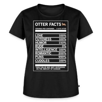 Otter-Tatsachen lustiges Otter-Liebhaber-T-Shirt - Frauen Premium Bio T-Shirt - Schwarz - Vorne - Selfina (174cm)