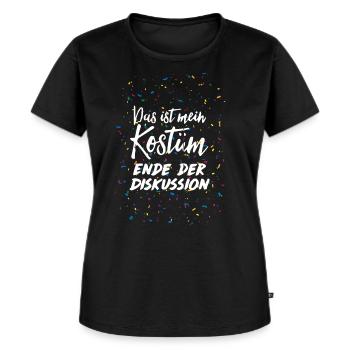 Das ist mein Kostüm Ende der Diskussion Karneval - Frauen Premium Bio T-Shirt - Schwarz - Vorne - Selfina (174cm)