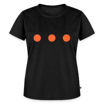 Drei Punkte - Frauen Premium Bio T-Shirt - Schwarz - Vorne - Selfina (174cm)
