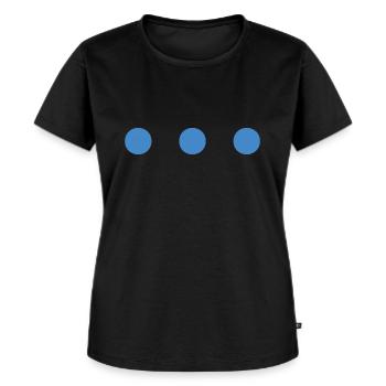 Drei Punkte - Frauen Premium Bio T-Shirt - Schwarz - Vorne - Selfina (174cm)