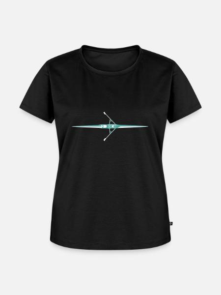 Rudern, Ruderboot, Sculling - Frauen Premium Bio T-Shirt - Schwarz