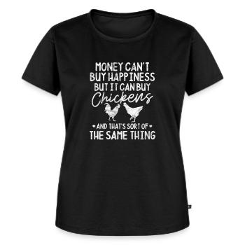 Huhn - Frauen Premium Bio T-Shirt - Schwarz - Vorne - Selfina (174cm)