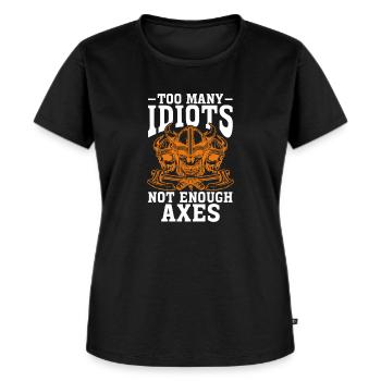 Wikinger Viking Vikings Odin Walhalla Geschenk - Frauen Premium Bio T-Shirt - Schwarz - Vorne - Selfina (174cm)