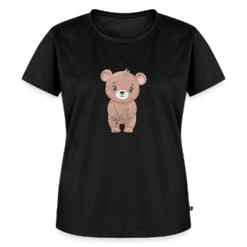 Nounours - T-shirt Premium bio Femme - noir - Devant - Selfina (174cm)