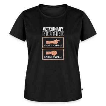 Tierarzt Tiermedizin Tierärztin Veterinär Geschenk - Frauen Premium Bio T-Shirt - Schwarz - Vorne - Selfina (174cm)