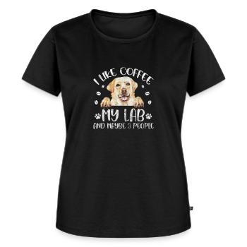 Labrador - Frauen Premium Bio T-Shirt - Schwarz - Vorne - Selfina (174cm)