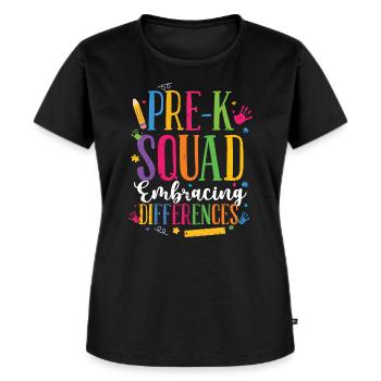 Autismus - Frauen Premium Bio T-Shirt - Schwarz - Vorne - Selfina (174cm)