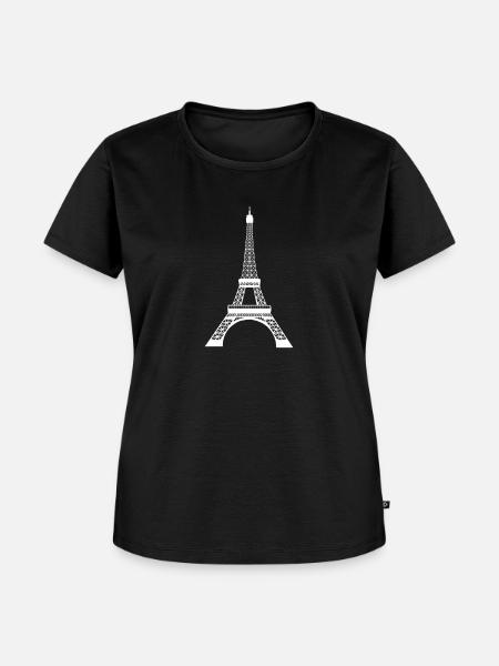 Eiffelturm Paris Geschenk - Frauen Premium Bio T-Shirt - Schwarz