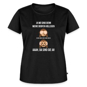 Kollegen Abschied Beruf - Frauen Premium Bio T-Shirt - Schwarz - Vorne - Selfina (174cm)