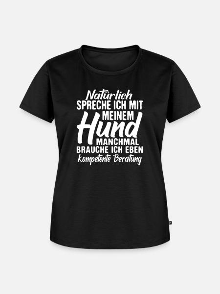 Hund Hundebesitzer Spruch - Frauen Premium Bio T-Shirt - Schwarz