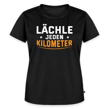 Läufer Laufen Joggen - Frauen Premium Bio T-Shirt - Schwarz - Vorne - Selfina (174cm)