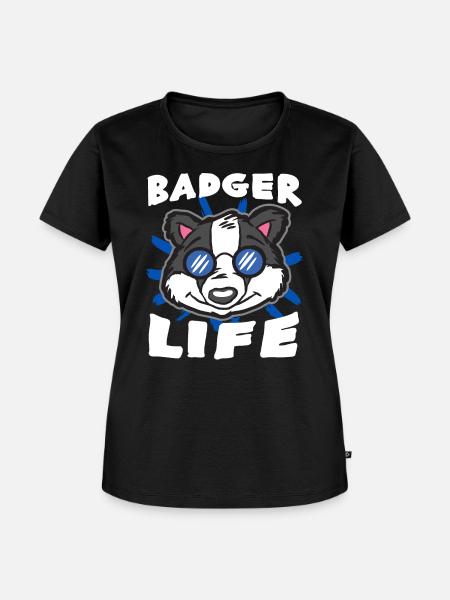 Dachs - Frauen Premium Bio T-Shirt - Schwarz