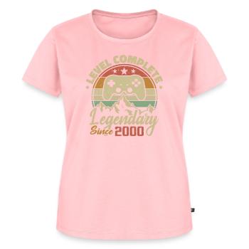 Cadeau D'anniversaire 2000 Niveau Complete - 2000 - T-shirt Premium bio Femme - rose - Devant - AI Model Female 172 dark (172cm)