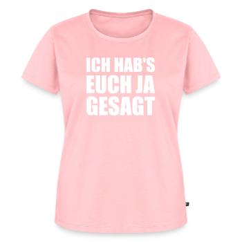Besserwisser Spruch - Frauen Premium Bio T-Shirt - Rosa - Vorne - AI Model Female 172 dark (172cm)