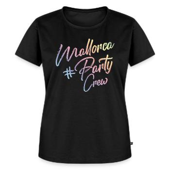mallorca party crew - Frauen Premium Bio T-Shirt - Schwarz - Vorne - Selfina (174cm)