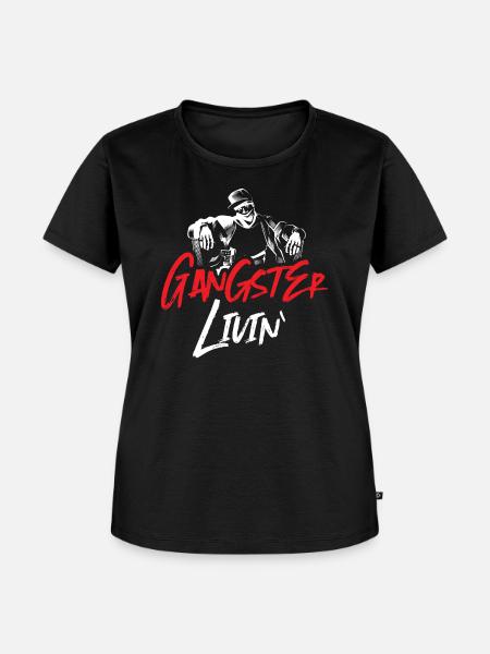 gangster leben - Frauen Premium Bio T-Shirt - Schwarz