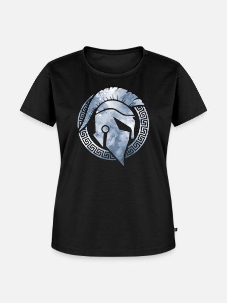 spartan helmet symbol - Frauen Premium Bio T-Shirt - Schwarz
