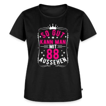 So Gut Kann Man Mit 88 Aussehen, 88. Geburtstag - Frauen Premium Bio T-Shirt - Schwarz - Vorne - Selfina (174cm)
