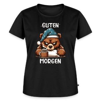 Morning grouch, , good morning - Women's Premium Organic T-shirt - black - Front - Selfina (174cm)
