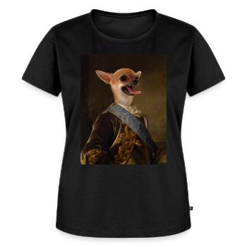 Chihuahua der Chiwawa - Frauen Premium Bio T-Shirt - Schwarz - Vorne - Selfina (174cm)