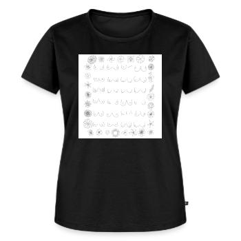 FEMENINE DIVERSTY BLACK & WHITE - Frauen Premium Bio T-Shirt - Schwarz - Vorne - Selfina (174cm)