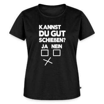 Sportschütze Schützenverein - Frauen Premium Bio T-Shirt - Schwarz - Vorne - Selfina (174cm)