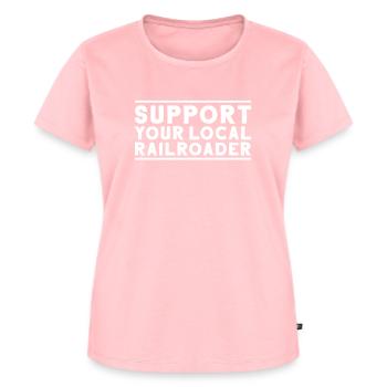 Eisenbahner Triebfahrzeugführer Railroader - Frauen Premium Bio T-Shirt - Rosa - Vorne - AI Model Female 172 dark (172cm)