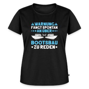 Boat Builder Boat Building Shipbuilding Shipbuilding Boats - Women's Premium Organic T-shirt - black - Front - Selfina (174cm)