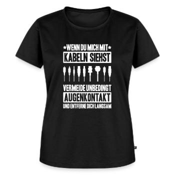 Veranstaltungstechniker Event Technician - Frauen Premium Bio T-Shirt - Schwarz - Vorne - Selfina (174cm)