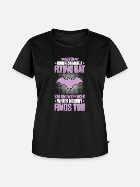 Fledermaus Fledermäuse Bat Bats Fledertier - Frauen Premium Bio T-Shirt - Schwarz