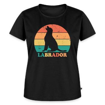 Labrador chien race - T-shirt Premium bio Femme - noir - Devant - Selfina (174cm)