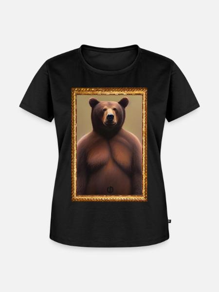 Old Bear - Frauen Premium Bio T-Shirt - Schwarz